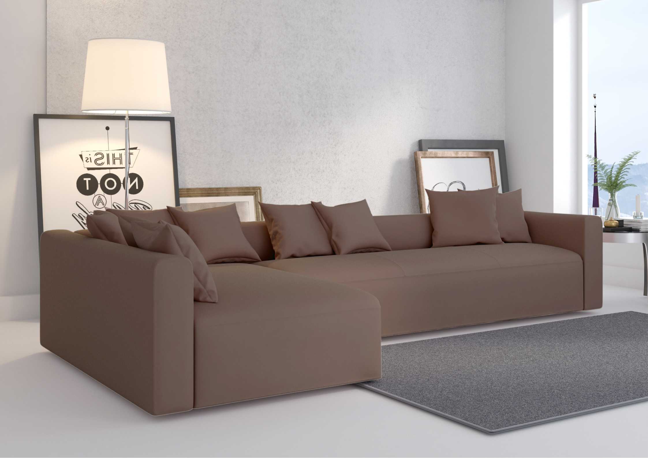 Duży narożnik industrialny w kolorze brązowym